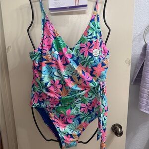 Vibrant Floral Women's One-Piece Swimsuit
